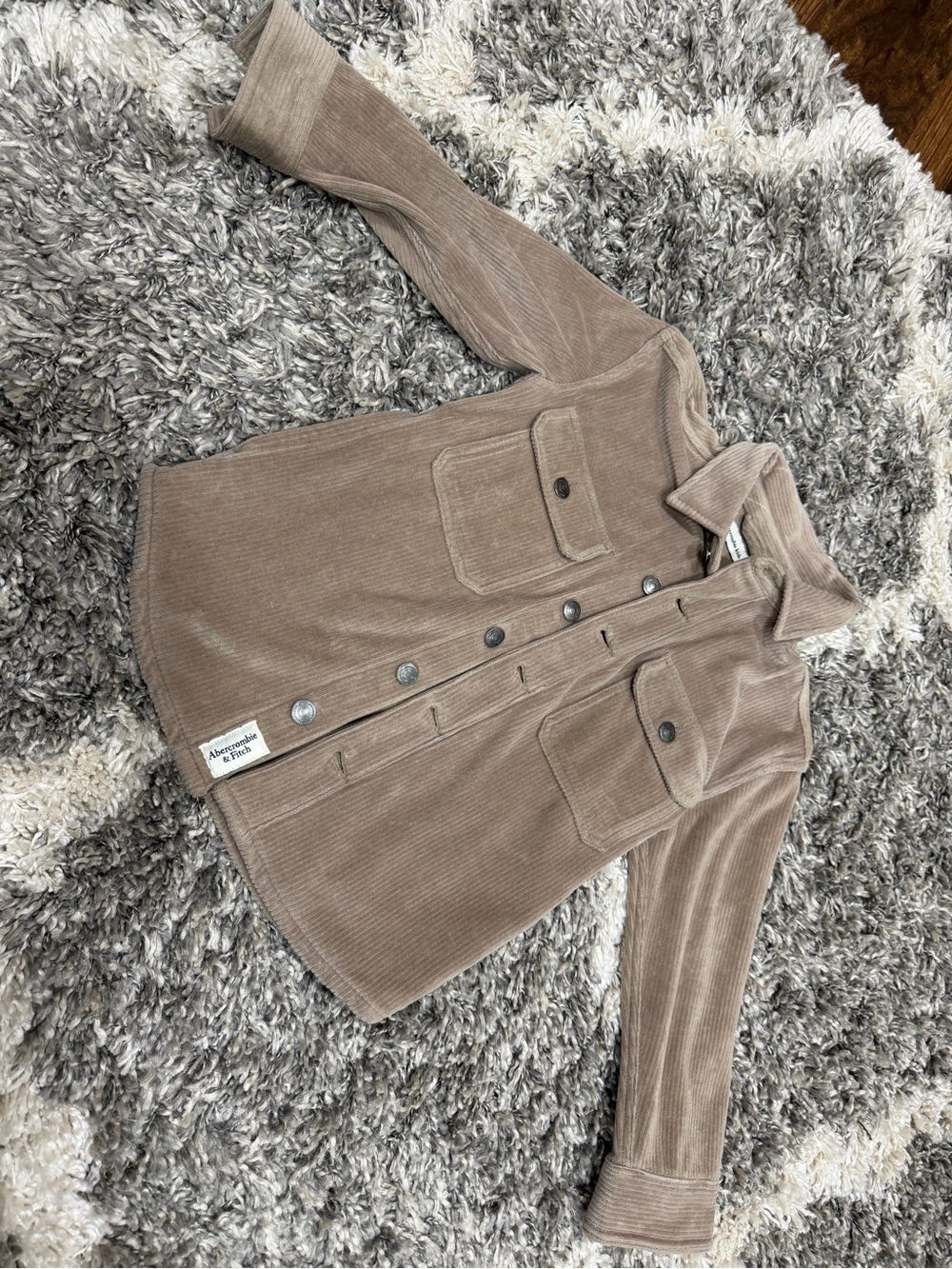 abercrombie kids Taupe Corduroy Jacket